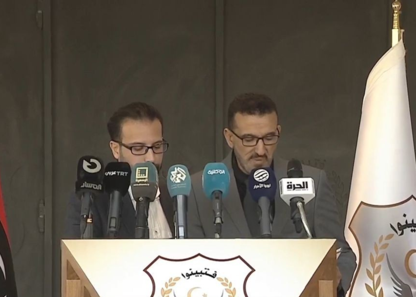 Press conference of the Internal Security Agency in Tripoli – Photo source Social media platforms