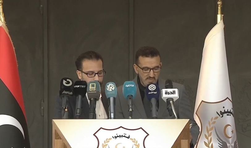 Press conference of the Internal Security Agency in Tripoli – Photo source Social media platforms