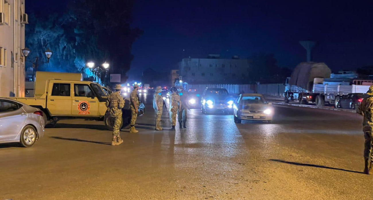 A checkpoint belonging to an armed group in Tripoli - Source Social Media Platforms