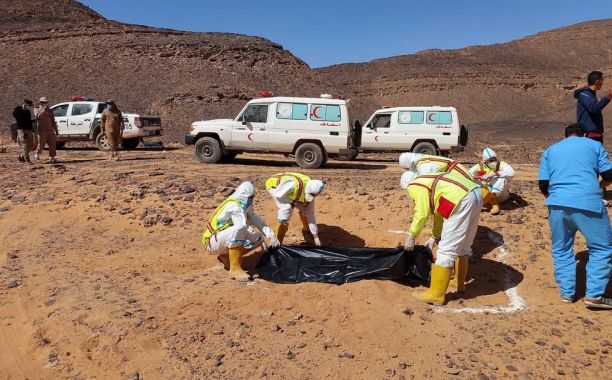 Bodies of migrants recoverd from a mass grave in Al-Kufra- Source :Social Media