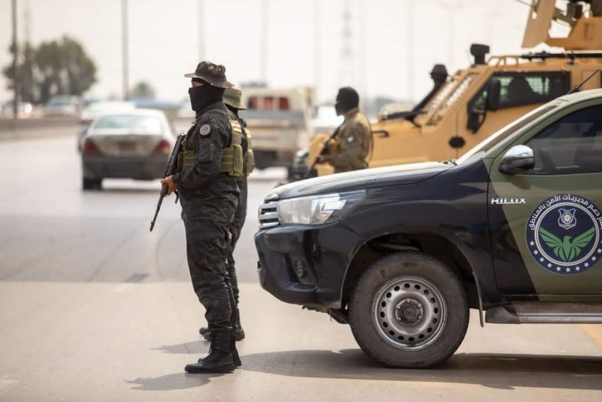 A checkpoint for an armed group in Benghazi - Image source Facebook