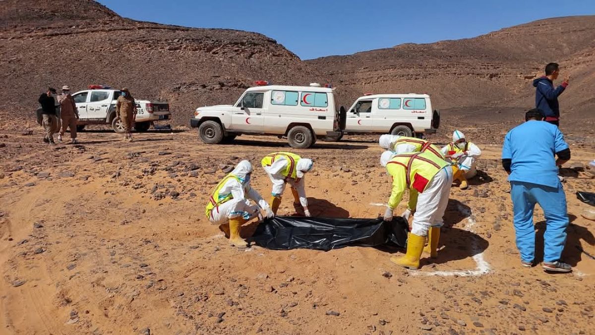 Bodies of migrants recoverd from a mass grave in Al-Kufra- Source :Social Media