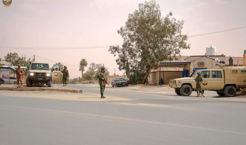 A security checkpoint for an armed group - social media archive photo