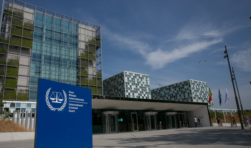 The International Criminal Court (ICC) building in The Hague, Netherlands.