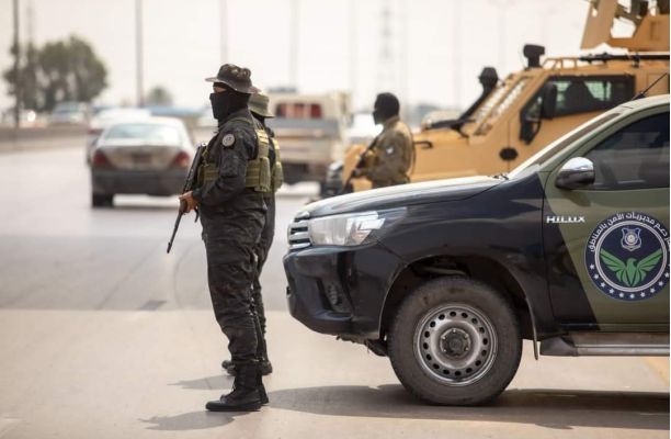 A checkpoint for an armed group in Benghazi - Image source Facebook