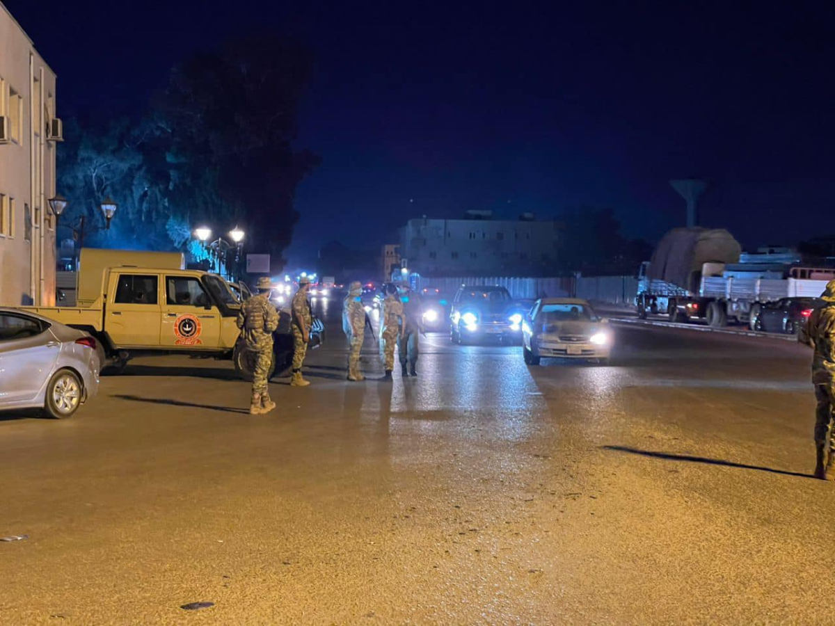 A checkpoint belonging to an armed group in Tripoli - Source Social Media Platforms