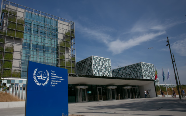 The International Criminal Court (ICC) building in The Hague, Netherlands.
