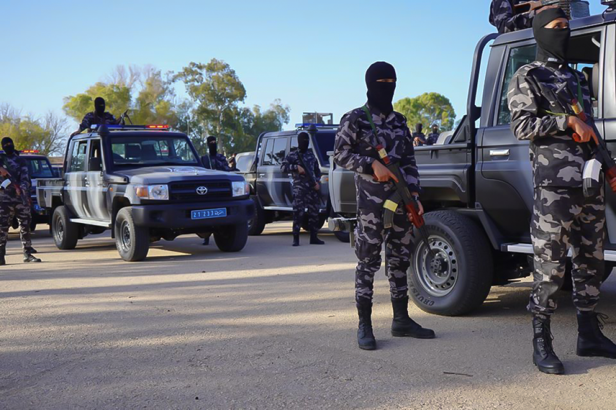 A gathering of a security group in Tripoli – Source Social Media