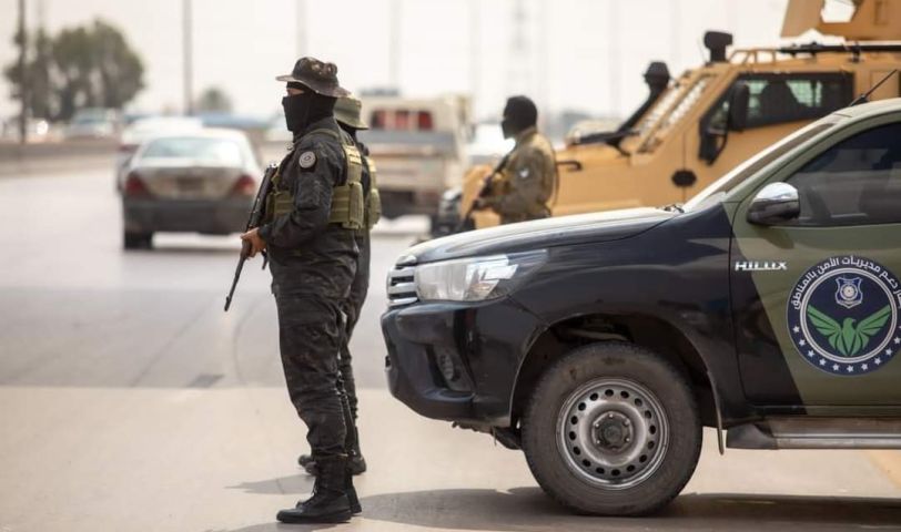 A checkpoint for an armed group in Benghazi - Image source Facebook