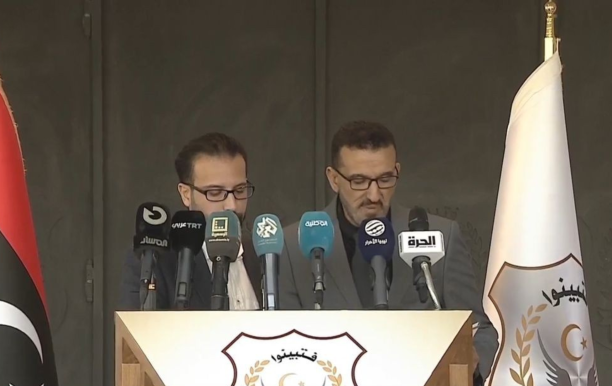 Press conference of the Internal Security Agency in Tripoli – Photo source Social media platforms