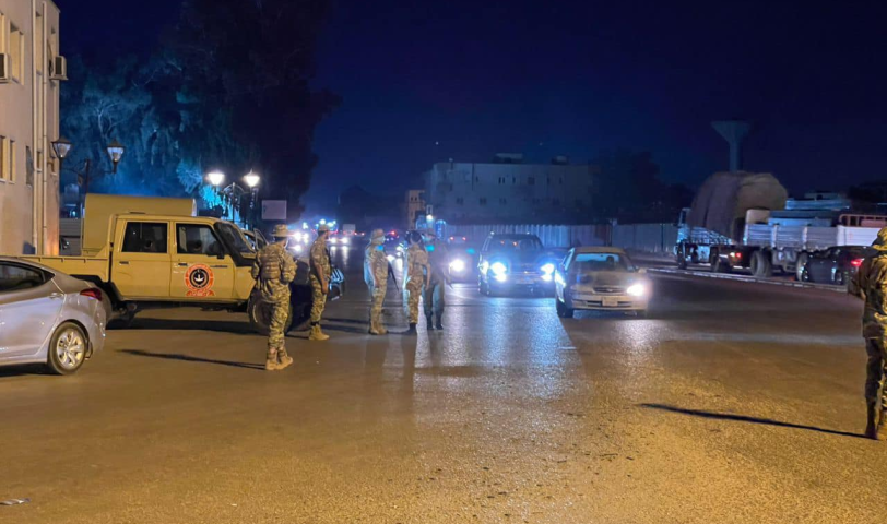 A checkpoint belonging to an armed group in Tripoli - Source Social Media Platforms