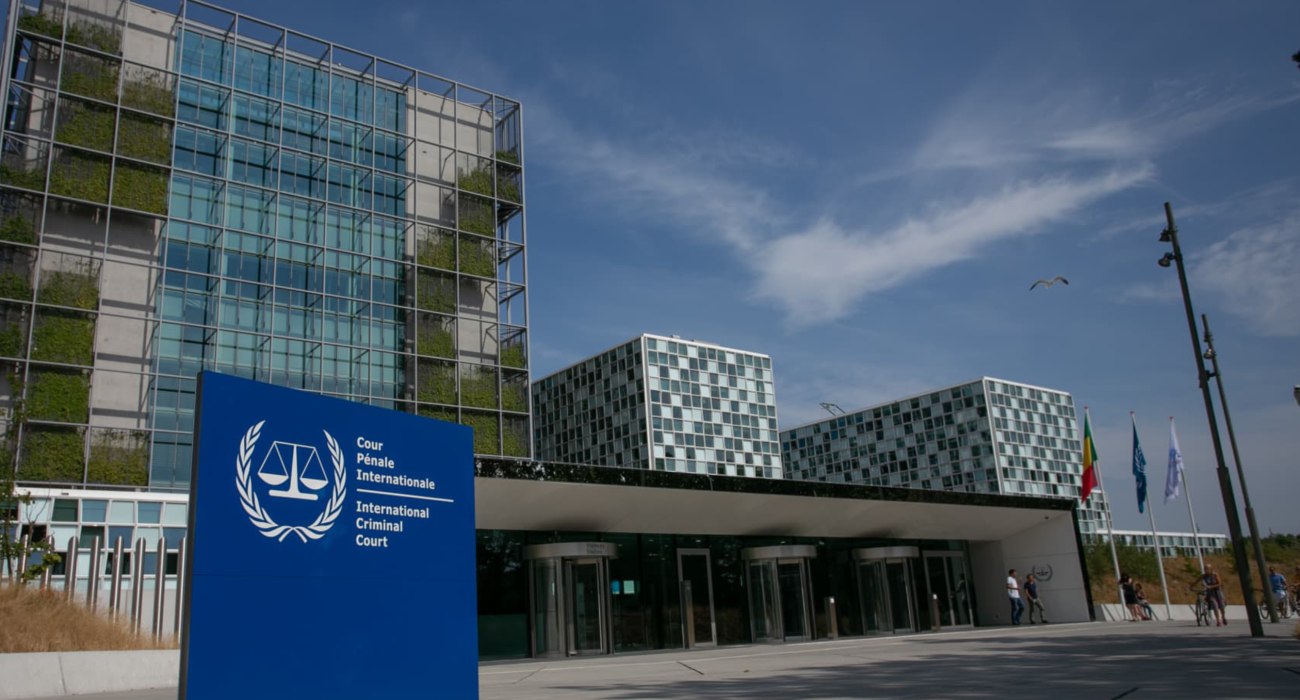 The International Criminal Court (ICC) building in The Hague, Netherlands.