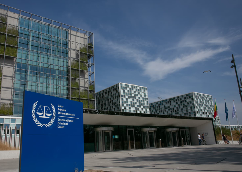 The International Criminal Court (ICC) building in The Hague, Netherlands.