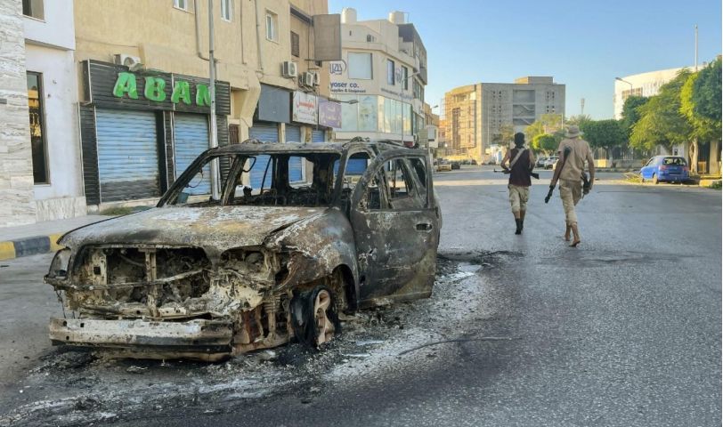 أثار اشتباكات طرابلس - مصدر الصورة AFP