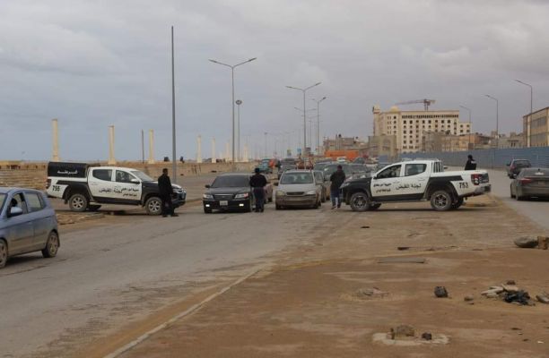 استيقاف لجنة القبض سرية آمن بنغازي في بنغازي- المصدر: وسائل التواصل الاجتماعي