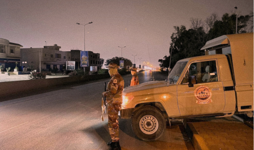 نقطة تفتيش أمنية تابعة لإحدى الأجهزة الأمنية في طرابلس - المصدر: منصات التواصل الاجتماعي