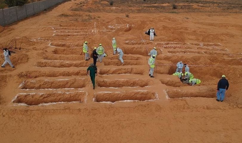 صورة أرشيفية تظهر احدى المقابر الجماعية في ترهونة